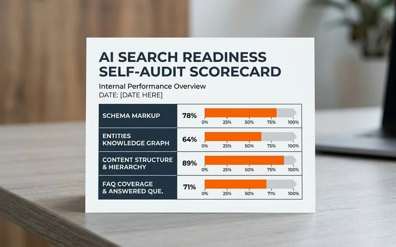 Self-audit scorecard for AI search readiness