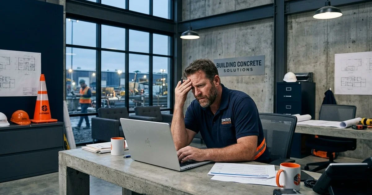 Concrete contractor frustrated by competitors outranking his business on Google